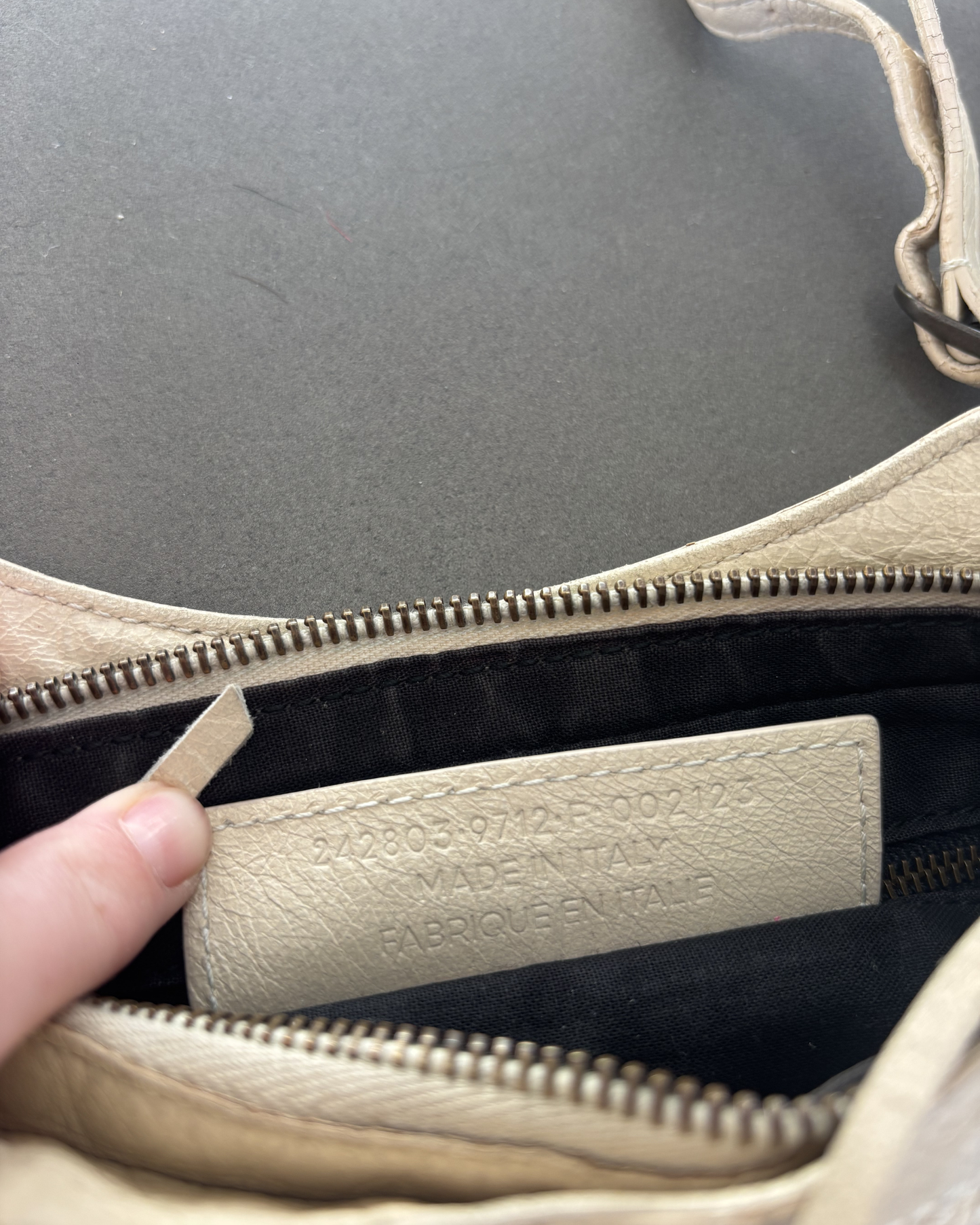Balenciaga Cream Clutch/ Crossbody Bag