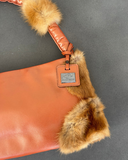 Pelle Borsa Orange Fur Bag