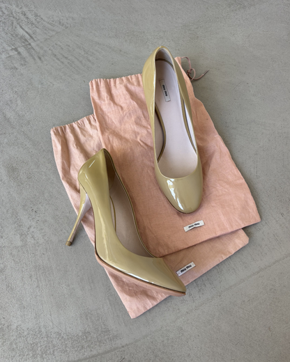 Miu Miu Patent Nude Heels