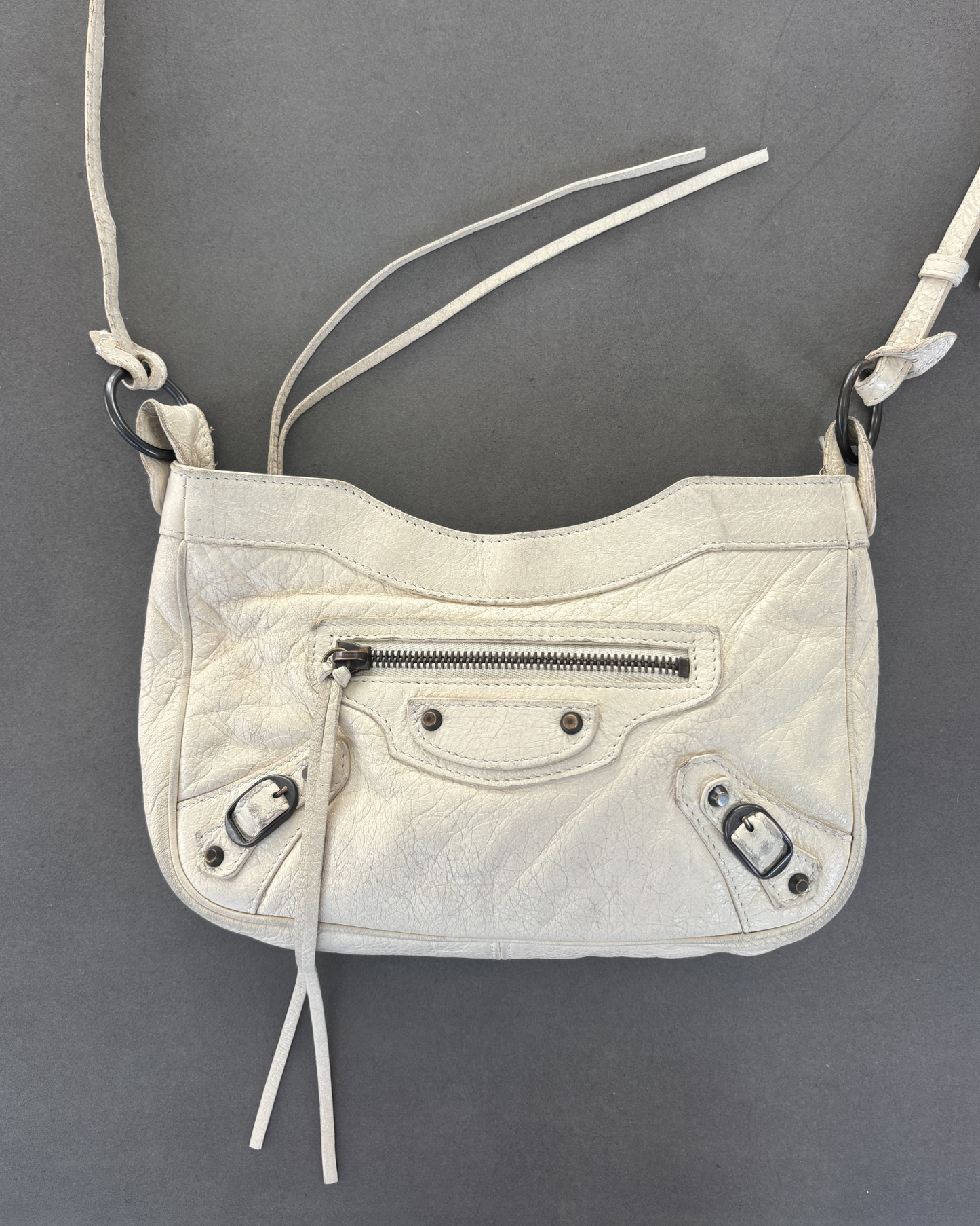 Balenciaga Cream Clutch/ Crossbody Bag