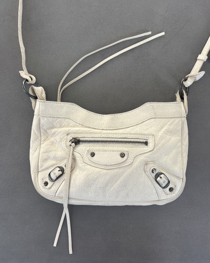 Balenciaga Cream Clutch/ Crossbody Bag