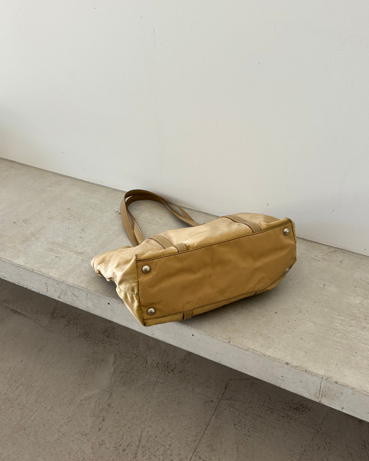 Prada Tan Nylon Tote Bag