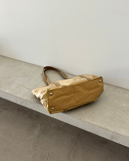 Prada Tan Nylon Tote Bag